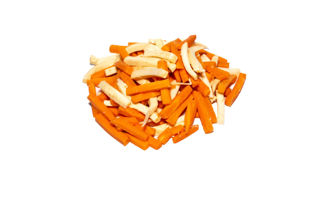 chopped mixed carrots and parsnips