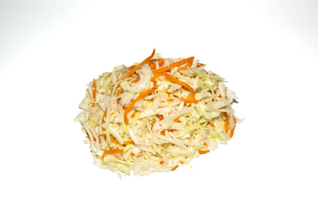 chopped mixed white cabbage and carrot